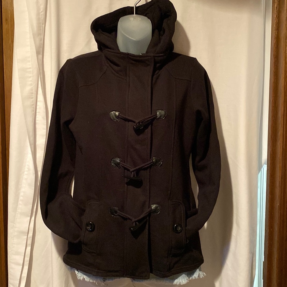 Guess fleece zip up hooded jacket